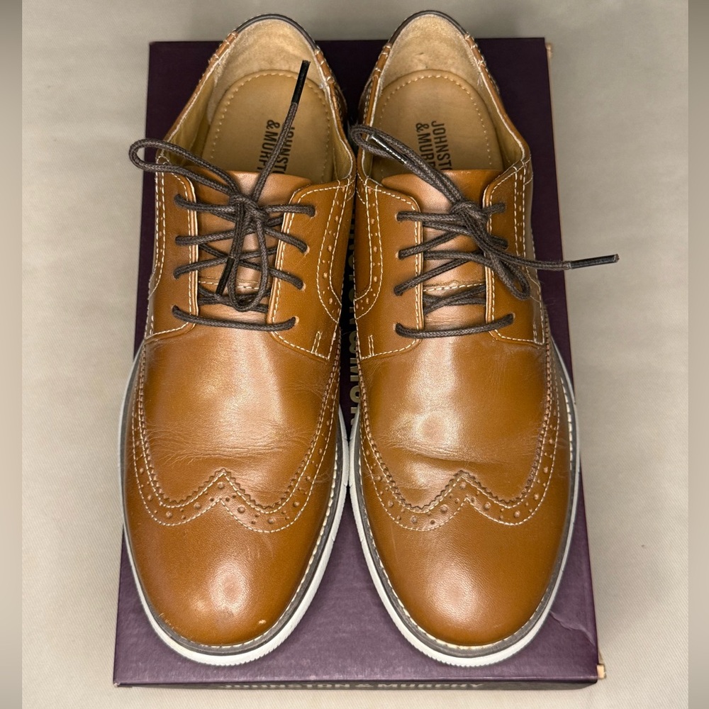 Johnston & Murphy Boys' Holden Plain Toe Oxfords